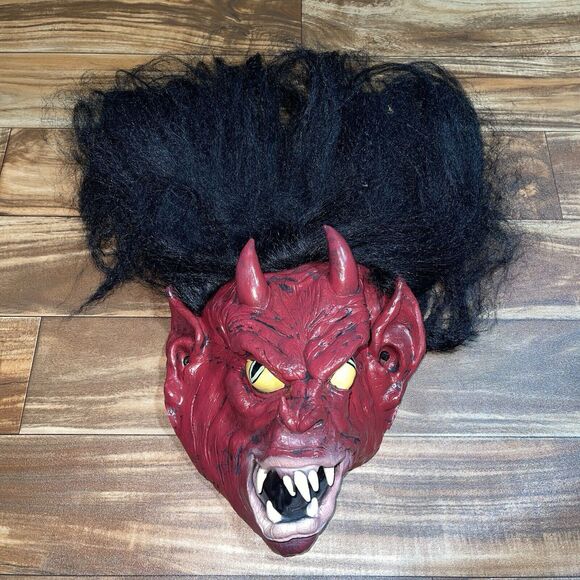 PMG Halloween Mask Devil 2006 The Paper Magic Group Scary Evil Costume Rare! - Picture 1 of 14